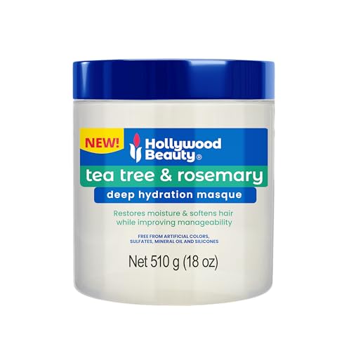 Hollywood Beauty Tea Tree & Rosemary Deep Hydration Masque 18 oz - Restores Moisture