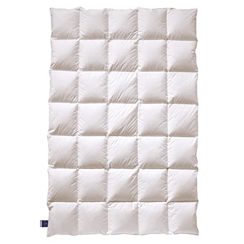 billerbeck Daunendecke | Belvedere | 155 x 220 cm | 100% Daunen | mittlere Wärmestufe | Jacquard-Satin-Bezug