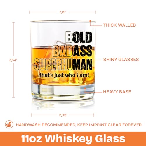 Image of NewEleven Gift for Dad, Husband, Grandpa - 50th, 60th, 70th Birthday Gifts For Men, Funny Dads Birthday Gifts Ideas, Gift for Father From Daughter, Son - Whiskey Glass