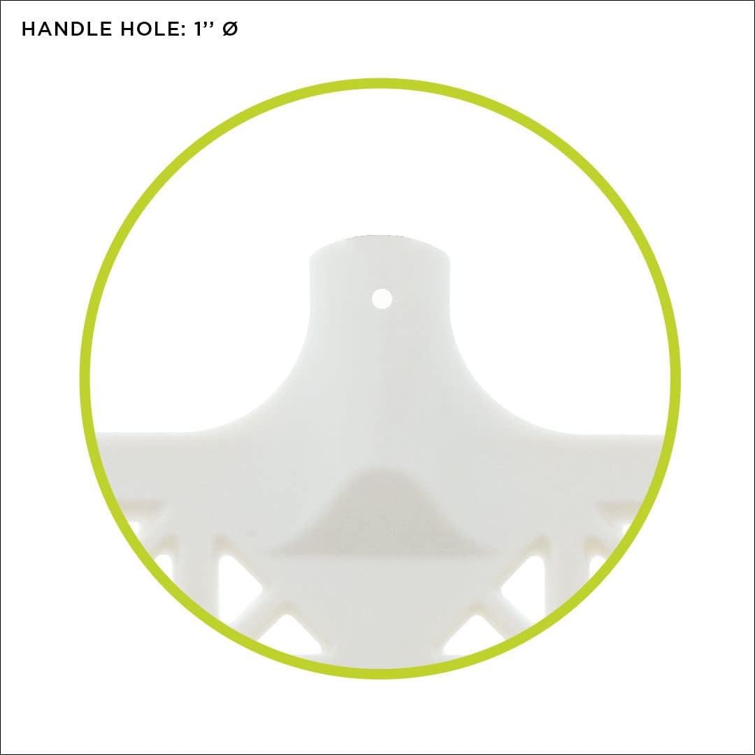 SUEVIA - Cabezal de horquilla Pro Manure sin mango - Ultra fuerte y estable - Longitud de los dientes: 7 3/4 pulgadas - Cabezal de repuesto de horquilla premium - Blanco (2 unidades)