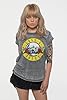 Guns N' Roses T Shirt Classic Logo Official Womens Charcoal Burnout M #1