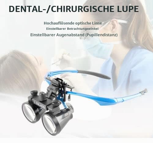 Orila Lupe zum Anklippen mit Metallclip für Brillen (3,5-fach)