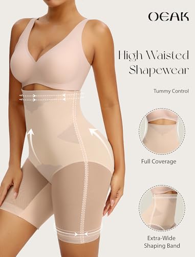 OEAK Womens Tummy Control Shapewear SuperPower High Waisted Butt Lift girdles Body Shaper Thigh Slimmer Seamless Shapewear2
