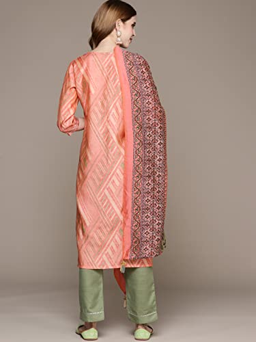 Image of anubhutee Women's Floral Embroidered Printed Kurta with Trousers and Dupatta