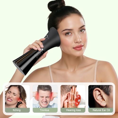 Image of Ear Wax Removal - Electric Ear Cleaner with IPX7, Water Powered Ear Cleaning Tool with Irrigation Flusher, 6 Tips, 4 Pressure Settings - Safe & Effective for Ear Wax Cleaning Gifts for Women Men