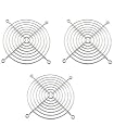 Power Fan Grill Finger Guard Silver Finish for Cooling Fan120mm (4"),150mm (6"), 200 mm (8') (PACK 0F 3, 120 mm (4")) gallery image