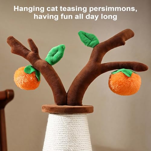 Grattoir à chat en forme de kaki : petit arbre à chat décoratif pour chaton - 7