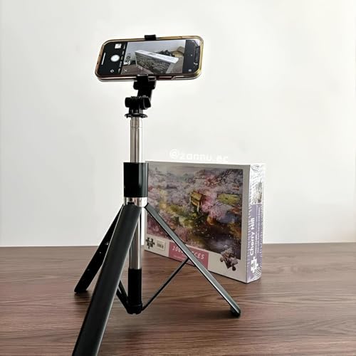Image of Selfie Stick with Mini LED Fill Light, Multifunction Aluminium Selfie Stick for Vlogging, GoPro, Photography & Videography - Portable and Adjustable