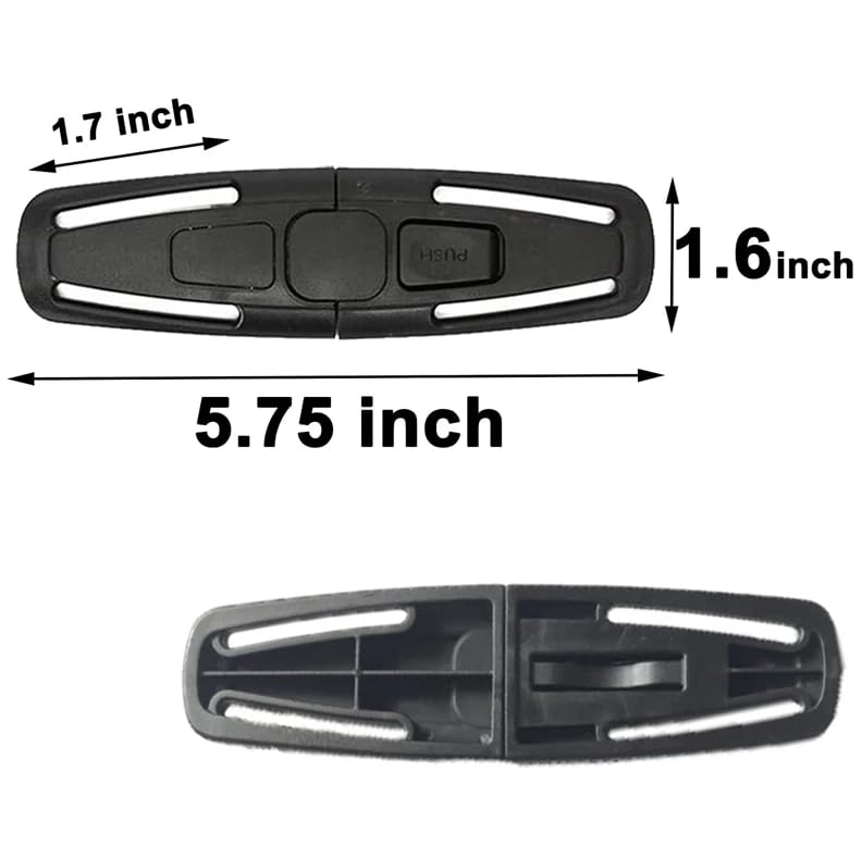 Miniatura 2 de 2 clips universales para arnés de pecho de asiento, hebilla de clip de cinturón de seguridad para cochecitos de silla alta, hebilla de cinturón de