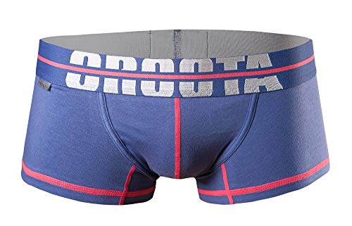 Croota Men's Underwear, Modern Sexy Low-Rise Boxer Brief Trunk, HR02S Blue Indigo Croota Men's Underwear, Modern Sexy Low-Rise Boxer Brief Trunk, HR02S Blue Indigo