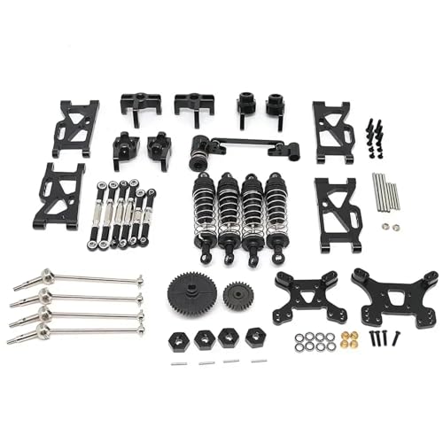 RC���f���L�b�g�̃R���|�[�l���g For Wltoys For 144001 124017 124019 �p ���^��PO�A�N�Z�T���[ �������� RC�J�[���f�� �C�� ���g���t�B�b�g �A�N�Z�T���[�L�b�g(Black)