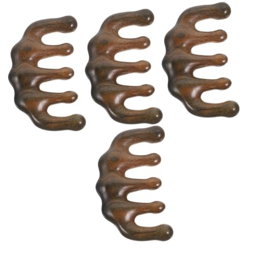 TOVINANNA 4pcs Sandalwood Comb Tool Massager Simple Massage Comb Creative Massage Comb Creative Wooden Massage Comb Wood Craft Massage Comb Handheld Massage Comb Reliable Massage Comb