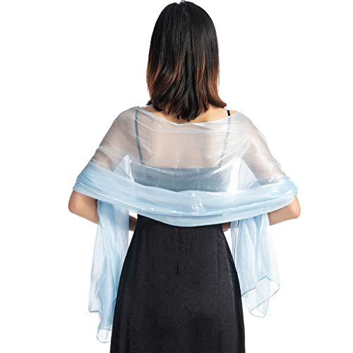 jieGorge Accesorio, Las mujeres Vestido de Noche de la Boda Chal Color Sólido de la Fiesta Chal Bufanda de las Mujeres Envoltura, Ropa de Zapatos y Accesorios (P Tamaño Libre)