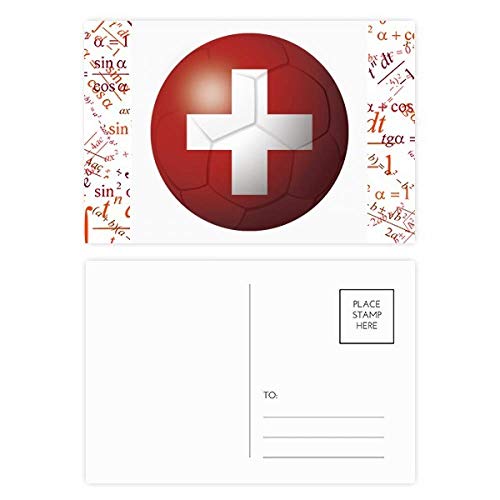 Carte postale Suisse football drapeau national lot carte merci multicolore 5,7x3,8 pouces