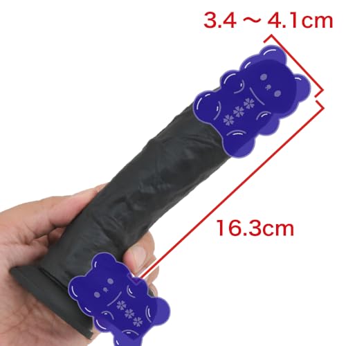 リアルデxルド ナチュラル デxルド 2層構造 リアル 中級者・上級者・ビギナーOK 大きい アxル 吸盤 もっちり もちもち (ブラック, L) - 画像2