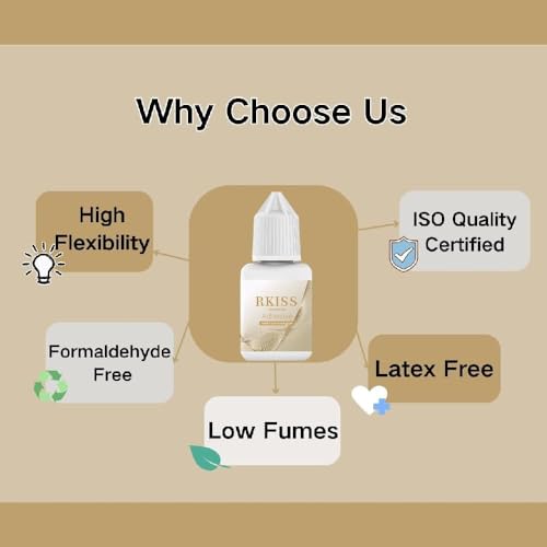 Rkiss RKISS001 Eyelash Extension Glue Cluster Lash Glue Waterproof No Irritation Strong Hold 2-3Weeks Long Lasting2 Sec Drying Time thumb #4