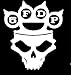 Five Finger Death Punch Skull 6" White Vinyl Car Truck Decal Sticker Cool Bands Awesome Rock Grunge Music