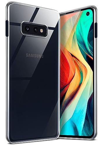 moex Aero Hülle kompatibel mit Samsung Galaxy S10e - Hülle aus Silikon, komplett transparent, Klarsicht Handy Schutzhülle Ultra dünn, Handyhülle durchsichtig einfarbig, Klar