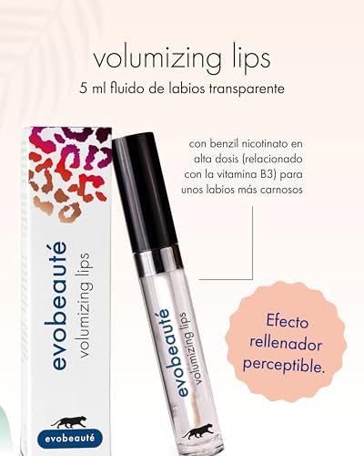 EVOBEAUTÉ evolips Volumizing Lips "classic" transparente 5 ml I Fluido para labios con efecto volumen I Gloss hidratante para cuidado de labios - imagen 3