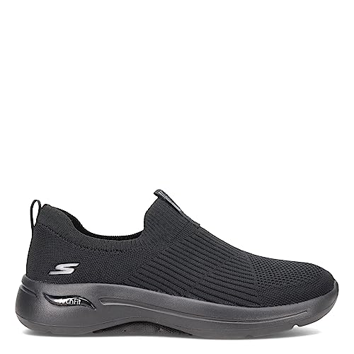 Skechers Women's Go Walk Arch Fit-Iconic Sneaker, Black/Black, 9 Wide by Skechers - Image 4
