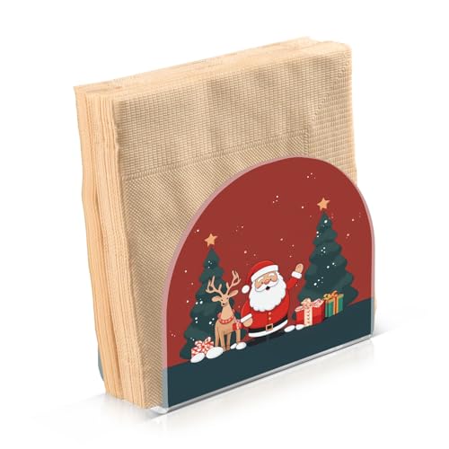 Serviettenhalter Weihnachtsmann 25 Serviettenhalter für Tisch, Weihnachten Weihnachtsmann Rot Acryl...