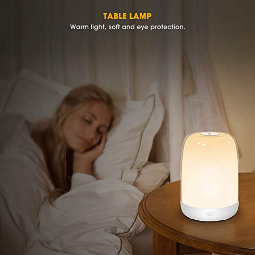 Lámpara de Mesa de Noche LED Táctil con Luz RGB y Batería USB miniatura 3