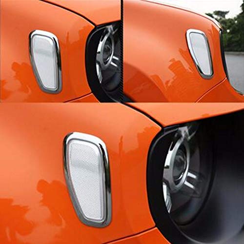 Riflettore Laterale di Avviso per Auto, Segnale di Luce della Lampada, Indicatori Anteriori per Jeep Renegade 2014-2017, Nero Fumo