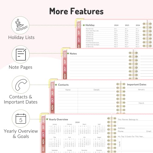 Forvencer FCA0539-0501A 17 Month Academic Planner 2024-2025 thumb #4