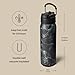 BOTTLE BOTTLE 24 oz sports water bottle stainless steel insulated water bottle with straw and pills holder (black stone)