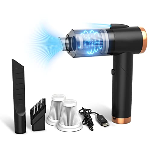 ZB ZealBoom Aspiradora de mano, 9000Pa de mano con luz LED, aspiradora de coche plegable sin cable, 120 W de alta potencia de vacío seco húmedo para el hogar/mascota/coche - negro Cover