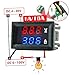 MUELODSIC Digital Voltmeter Ammeter Dual LED Display Panel Car Battery Voltage Tester Monitor Gauge with Reverse Connection Protection for Rv Motorcycle Solar Panel Random Color