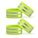 FUN.JPG® Bande Reflechissante 4 Pièces, Brassard Reflechissant Haute Visibilité Brassard Securite Élastique pour Course Cyclisme Jogging Randonnée pour Enfants et Adultes Vert