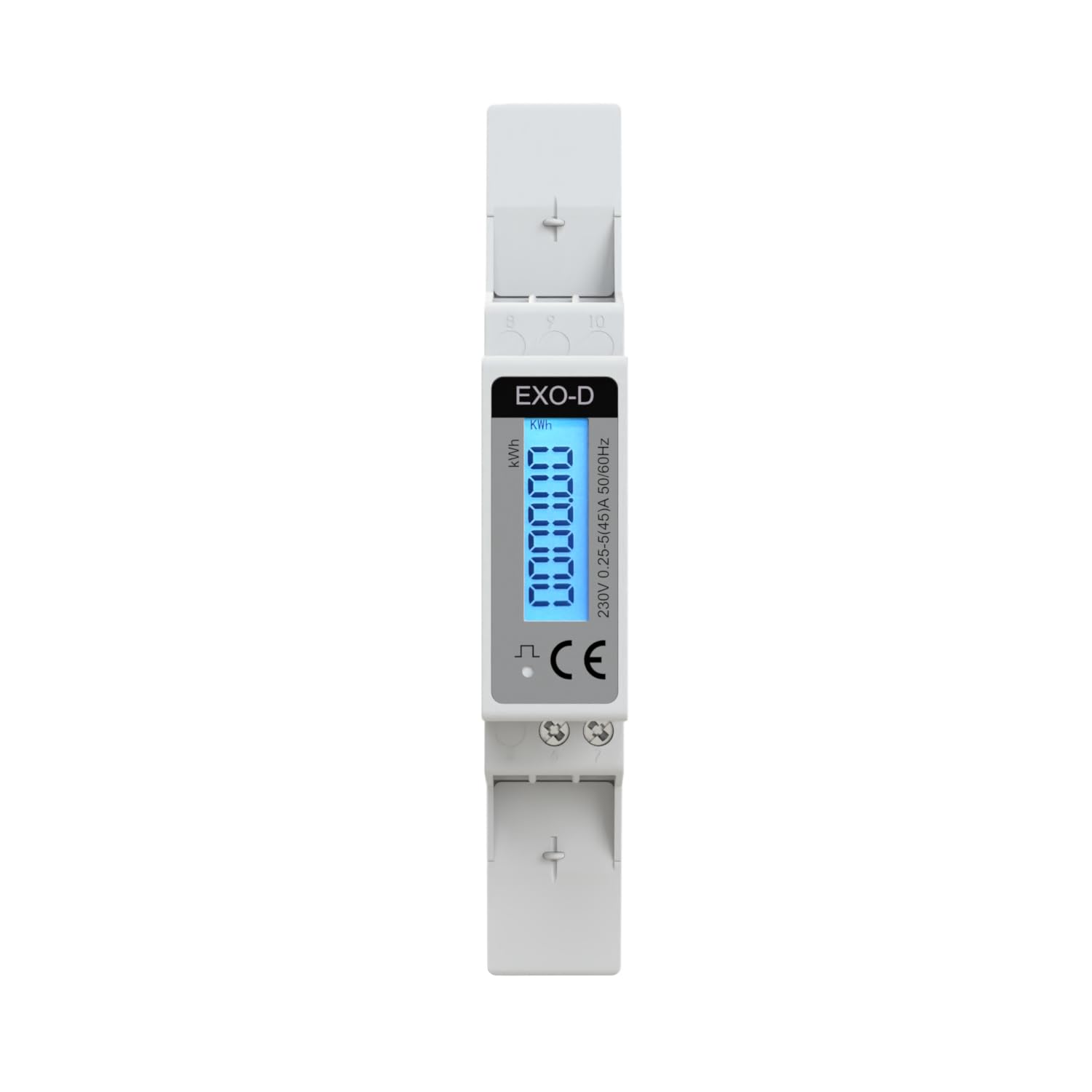 plikc Exo D - Contador de corriente monofásico de 6 dígitos - Digital retroiluminado - 1 Mod. DIN