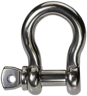 AISI 316 Stainless Steel Heavy Duty Screw Pin Anchor Shackle 3/4"(20mm) Big Sailing Ringging Shackle Marine Grade