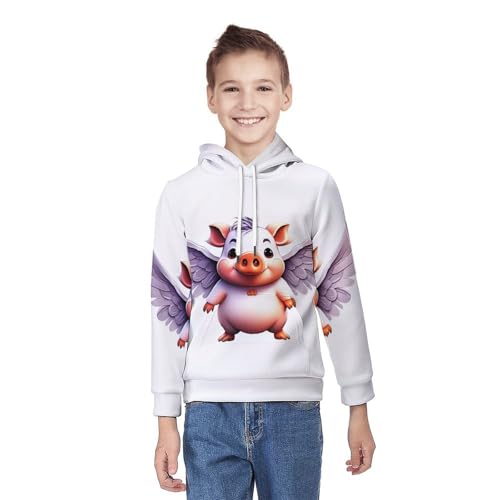 Sweat à capuche cochon pour garçons et filles avec cordon de serrage - 3
