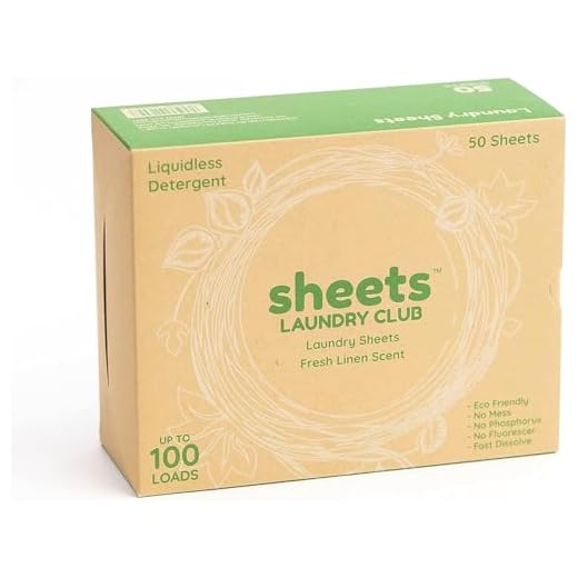 Sheets Laundry Club - As Seen on Shark Tank - Laundry Detergent Sheets - Fresh Linen Scent - No Plastic Jug - New Liquid-Less Technology - Lightweight - 50 Sheets - Can do up to 100 medium size loads