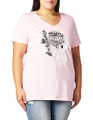 JUST My Size Womens Just My Size Women's Plus-Size Graphic Short Sleeve V-Neck T-Shirt Fashion t Shirts, Floral Semplice, 3X US