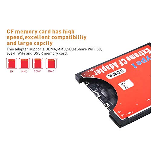 Abuycs SD CF Extreme Card Adapter Wireless WiFi SD MMC SDHC SDXC Slot to CF Type I Compact Flash Memory CF Card Adapter Reader Writer High Speed for SLR Camera