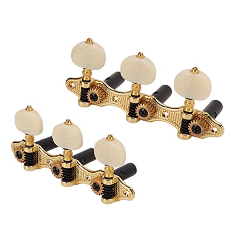 ZIZEV 2 Pcs Classical Guitar Tuners, 3L3R Machine Heads with Scales Design, Classical String Tuners Keys Machine Heads Tuning Pegs for Acoustic Folk Vintage Guitar Replacement