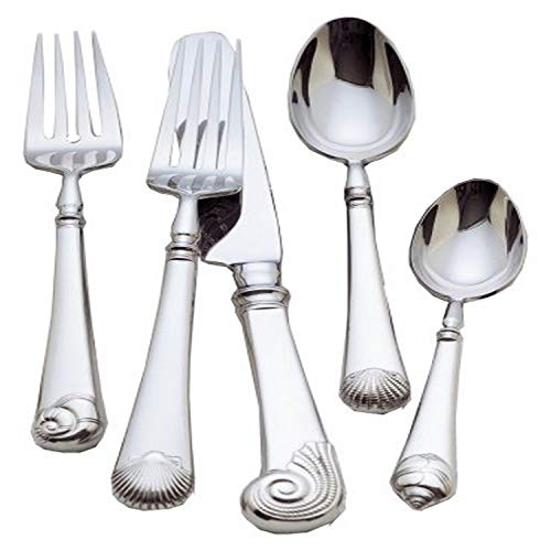 Reed & Barton Gloucester Shell 5Pc Flatware Place Setting, 5 Piece, Silver
