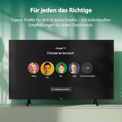 DYON nexGo 24H Smart TV - 24 Zoll (60 cm) HD Google TV mit Sprachsteuerung, Google Assistant, Play Store, Chromecast, Triple Tuner, Netflix, Prime Video & YouTube [Modell 2025]