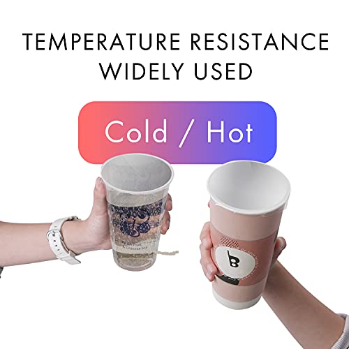 Image of WantJoin Cup Sealing Film Tea Cup Sealing Film Boba Cup Sealer Film 90-105mm(3.5''-4'') 3000 Cups for PP Plastic and Paper Cups