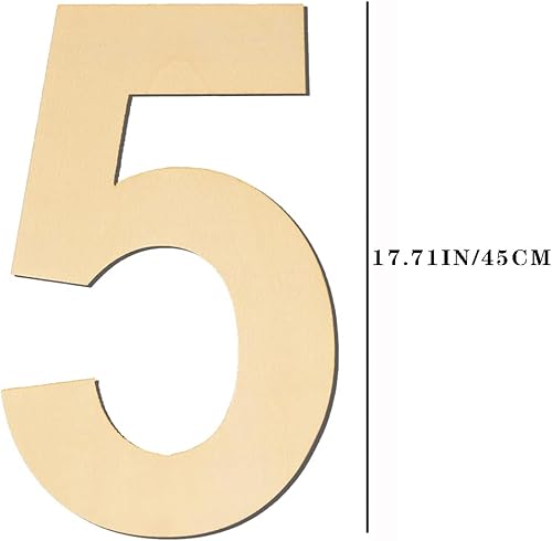 Vista 92 de Números de madera grandes de 15 pulgadas 1, número de madera en blanco 1, grandes números de madera sin terminar para manualidades DIY, grandes