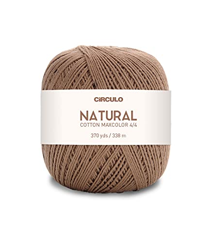 Natural Cotton Maxcolor 4/4 by Círculo – 100% Brazilian Virgin Cotton (Pack of 1 Ball) – 369 yds, 7 oz – DK (7603)