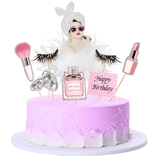 Kawailay 15 Pcs Makeup Cupcake Toppers Cosmetics Theme Cake Toppers Cake Picks Makeup Happy Birthday Cake Topper for Bridal Shower Spa Salon Girl Birthday Party - Style 3 Kawailay 15 Pcs Makeup Cupcake Toppers Cosmetics Theme Cake Toppers Cake Picks Makeup Happy Birthday Cake Topper for Bridal Shower Spa Salon Girl Birthday Party - Style 3