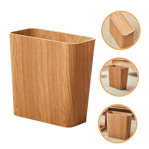 Caneca de basura de madera elegante para cocina miniatura 6