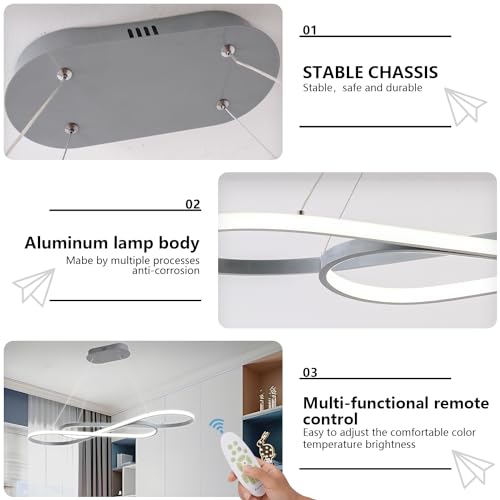 Image of 29.53in Color Changing Modern LED Pendant Light