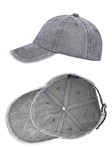 Image of TSSGBL Vintage Cotton Washed Baseball Cap S to XXL Unstructured Low Profile Adjustable Distressed Dad Hat for Men Women