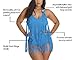 Lucky Star One Piece Padded Fringe Bikini Swimsuit - Tummy Control Monokini Swimwear & Bathing Suit for Plus Size Women