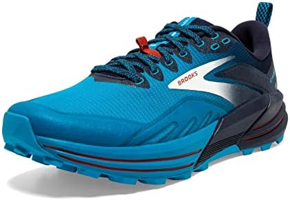 Brooks Men's Cascadia 16 Trail Running Shoe - Peacoat/Atomic Blue/Rooibos - 10.5 Medium